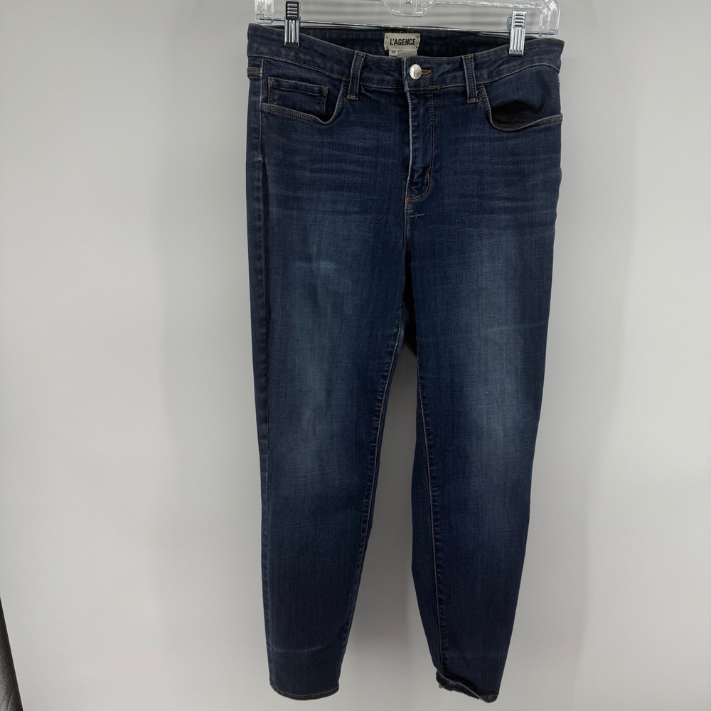 L AGENCE Margot Skinny High Rise Jeans Prime Blue‎ Vintage Size 30